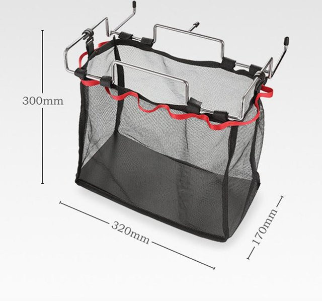 Fishine Tragbare Mesh-Aufbewahrungstasche aus Kunststoff in Grau und Schwarz - Bild 1