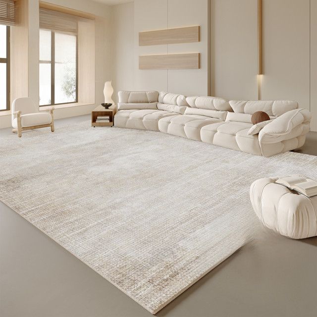 VIKAMA Teppich in Cremefarben für Wohnzimmer und Schlafzimmer, modern und minimalistisch, rutschfest und verschleißfest - Bild 1