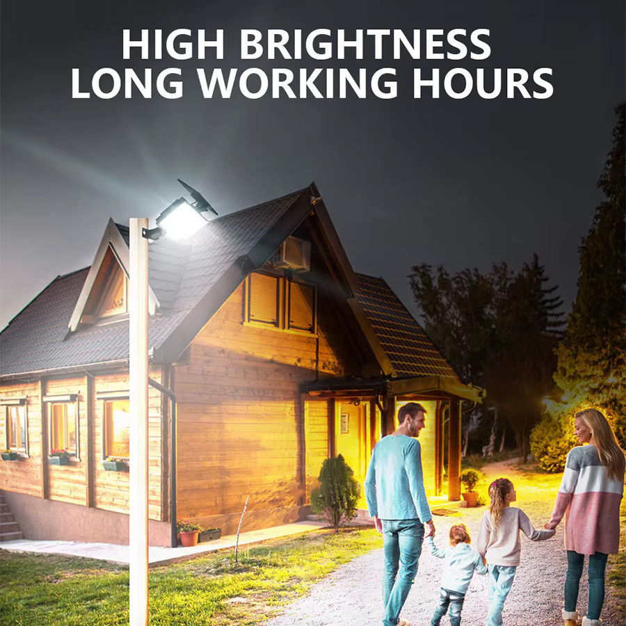 Heinast LED Solar-Bewegungsleuchte mit separatem Solarpanel, wasserdichte Flutlicht-Wandleuchte für Garten und Garage, Weiß - Bild 6