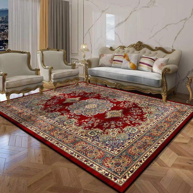 Persischer Teppich Lodestar in Rot, Waschbarer Orient Teppich für Wohnzimmer, Schlafzimmer oder Flur, B/T: 60 x 40 cm - Bild 1