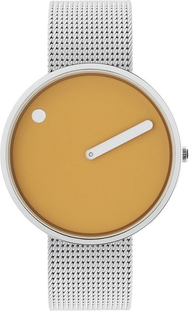 Picto Armbanduhr, Quarz, Edelstahl, 40 mm, Unisex, Mustard Yellow - Bild 1