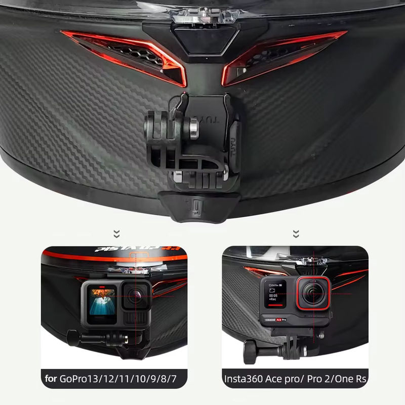 CAMSTEER Objektivwinkel-Mittelhalterungsadapter in Schwarz für GoPro, Insta360 Ace Pro2, One RS und DJI Action Kamerazubehör - Bild 4