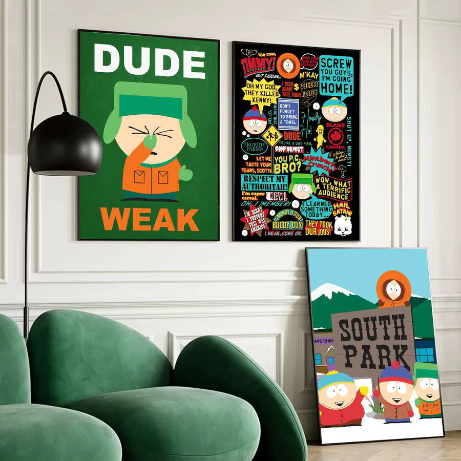 Potdemiel South Cartoon Park Wandkunst Poster in Mehrfarben als Wanddeko für dein Zimmer oder Büro - Bild 3