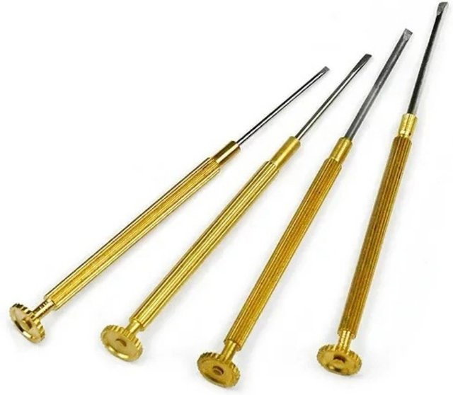 Metall-Schlitzschraubendreher Set für Uhrenreparatur - Bild 1