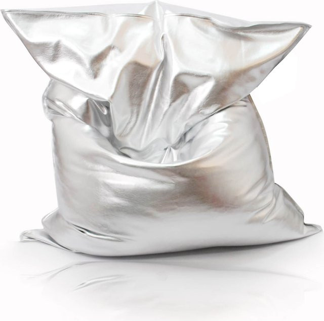 KINZLER Riesen-Sitzsack Nugget in Silber - Bild 1