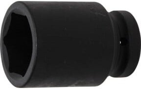 BGS Kraft-Steckschlüssel-Einsatz Sechskant tief aus Chrom-Molybdän-Stahl, Antrieb Innenvierkant 25 mm (1 Zoll), SW 46 mm, schwarz - Bild 1