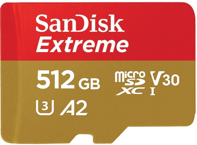 SanDisk Extreme microSDXC Speicherkarte 512GB V30 A2 Multicolor - Bild 1