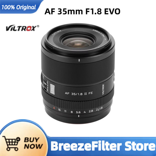 Viltrox AF 35mm F1.8 II EVO STM Vollformat-Porträtobjektiv für Sony E Mount, Schwarz - Bild 1