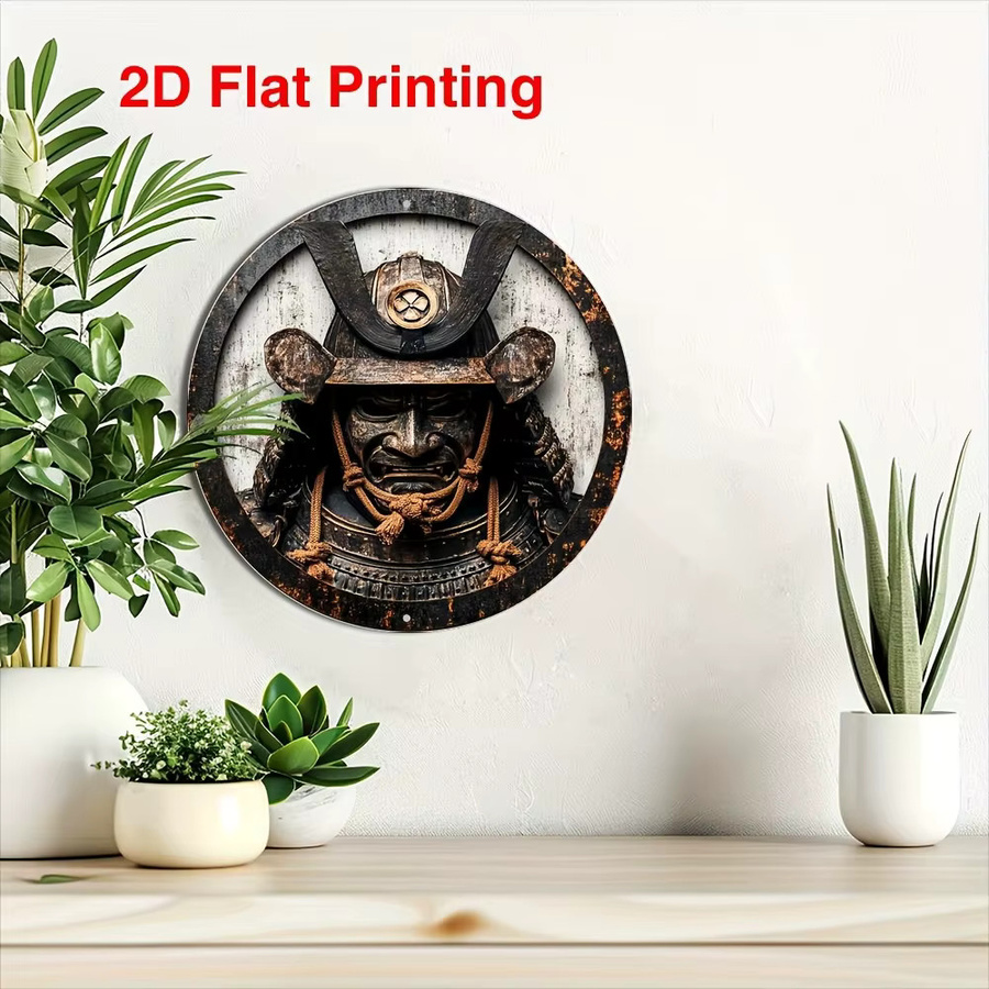 Potdemiel Vintage Samurai Rundkranzschild aus Metall in Multicolour, Durchmesser: 20,32 cm - Bild 5
