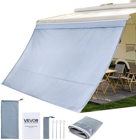 VEVOR RV Markisen-Sonnenschutzschirm aus Polyester-Mesh mit UV50+ Schutz und Reißverschluss, passend für 3,5 m Markisen, Maße: B: 3,3 m x H: 2 m - Bild 1
