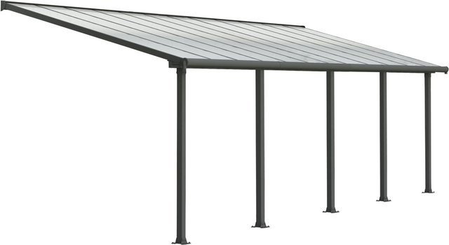 Palram Canopia Olympia Terrassenüberdachung Anthrazit mit Polycarbonat B/T/H: 739 x 295 x 305 cm - Bild 1