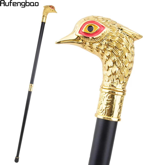 Rufengbao Goldener Vogelkopf mit roten Augen, dekorativer Mode-Gehstock, Rot, Bunt / Mehrfarbig, Kunststoff - Bild 1
