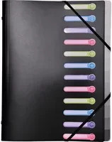 Exacompta Ordnungsmappe Displaybook A4 aus Kunststoff mit 12 Fächern in Schwarz und Multicolour - Bild 1