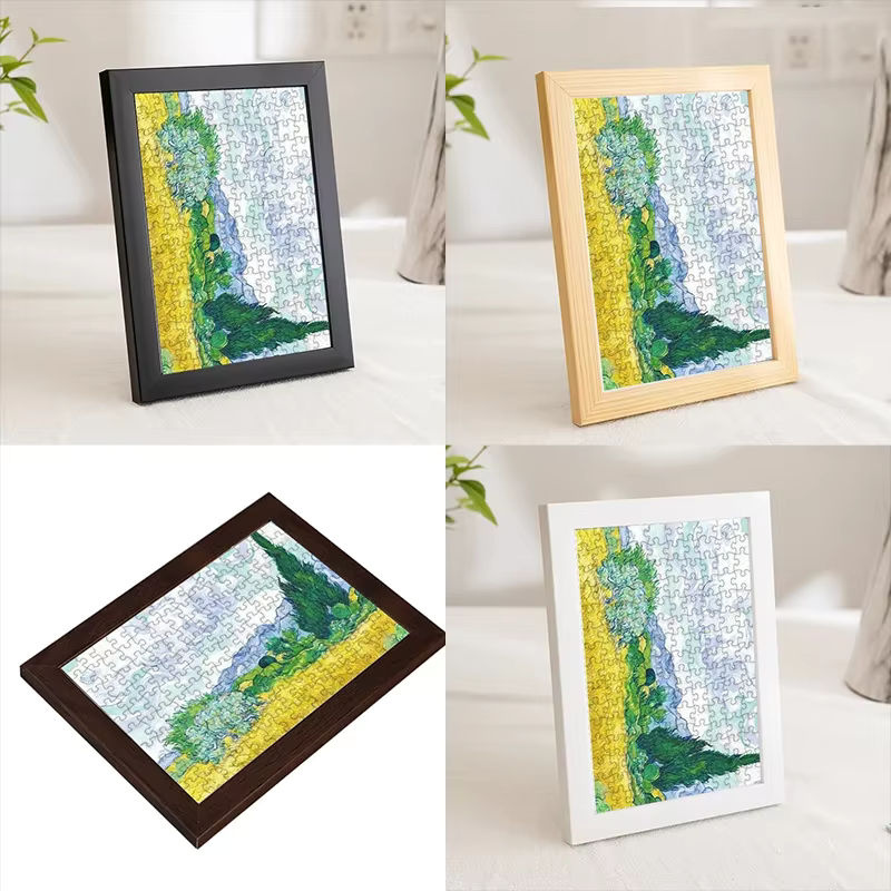 MaxRenard Mini-Reagenzglas-Puzzle Van Gogh Ein Weizenfeld mit Zypressen, 150 Teile - Bild 4
