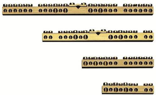 ABB GJI2320072R0017 Sammelklemme mit Schrauben, Belegung: PE, N, Material: Kupfer und Messing, Farbe: Gold - Bild 1