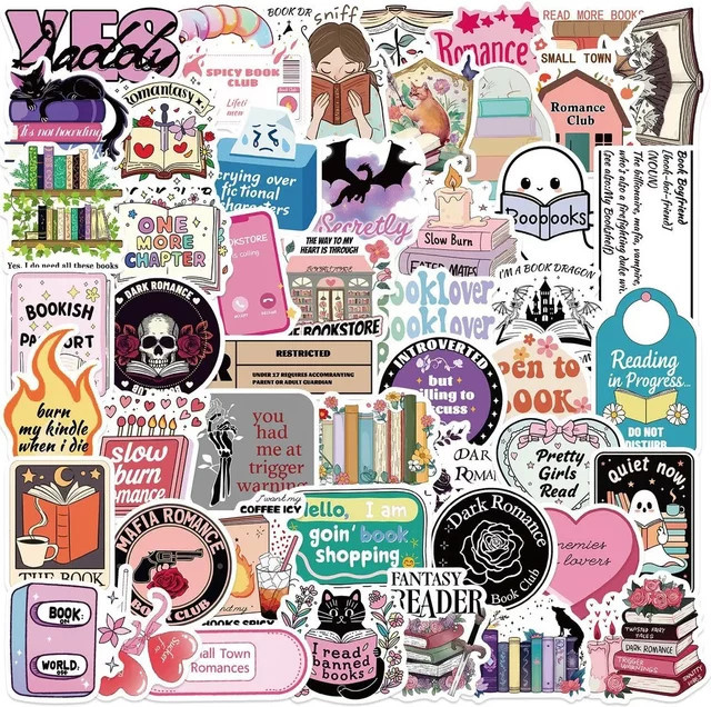 50 Stück Cartoon Lese Graffiti Aufkleber wasserfest in Multicolour von Anime Worlds Store - Bild 1
