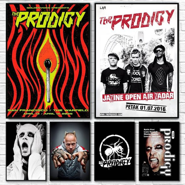 The Prodigy Poster-Aufkleber Wandkunst in Mehrfarben als wasserfester Aufkleber für deine Heimdekoration - Bild 1