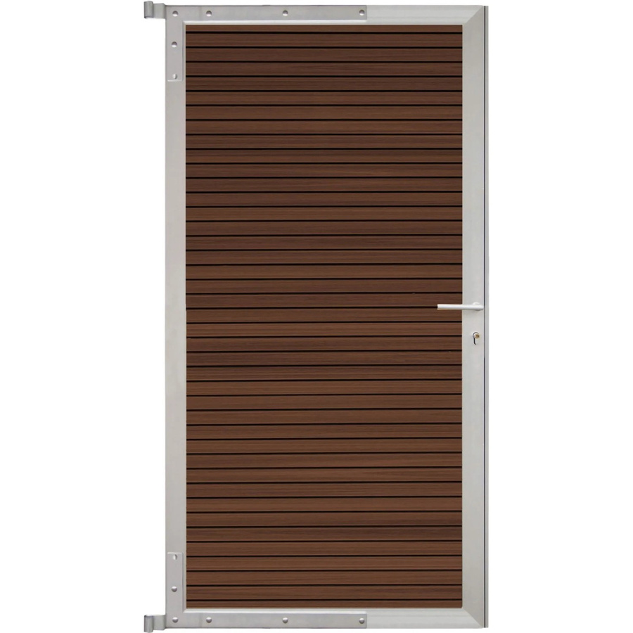 GartenLand Steckzauntor Shadowline aus WPC und Aluminium in Silber, Breite: 90 cm, Höhe: 175 cm - Bild 2