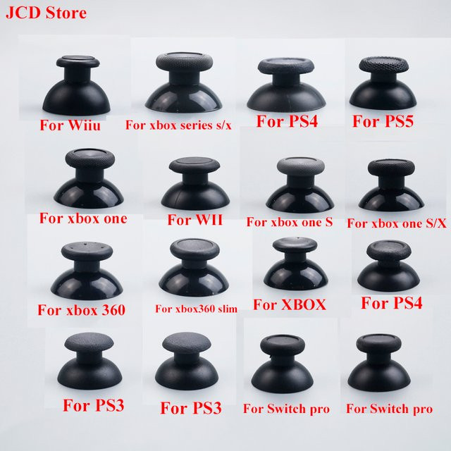10 Stück Analog Joystick Stick Grip Caps in Schwarz für PS5, PS4, PS3, Xbox Series S/X, Xbox One, Xbox 360, Nintendo Switch, Wii und Wii U von ChengHaoRan - Bild 1