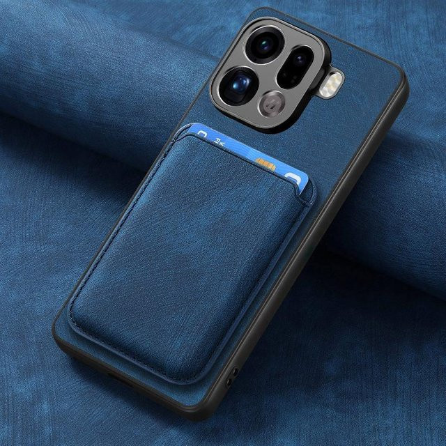 2-in-1 Ledertasche für OPPO Find X9 Pro und Find X9, magnetische Geldbörse und Kartenfach Hülle, Blau - Bild 1