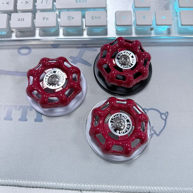 Magnetischer Telefonhalter in Wasserventil-Optik für MagSafe iPhone 12–16, faltbarer Desktop-Griffhalter und Ringfinger-Erweiterungsständer in Beige oder Rot - Bild 1