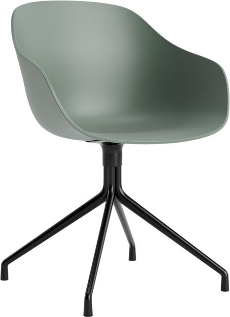 HAY About A Chair AAC 220 mit Armlehnen in Grün und Aluminiumgestell - Bild 1
