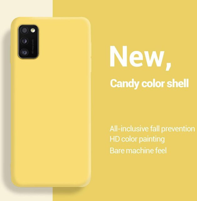 Flüssigsilikon-Schutzhülle für Samsung Galaxy A-Serie in Gelb - Bild 1