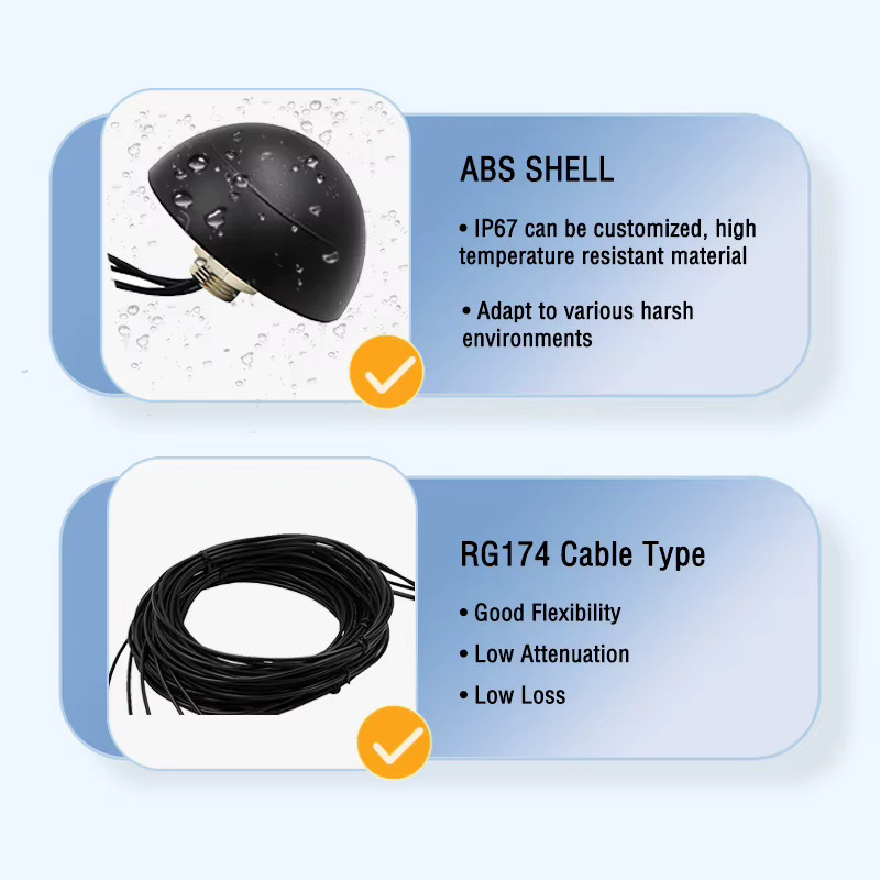 ANDPROG 5-in-1 Kombi-Antenne mit GPS, LTE MIMO und Dual-Band WIFI in Schwarz, IP67 wasserdichtes Gehäuse - Bild 3