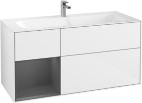 V&B Waschtischunterschrank Finion in Weiß lackiert, Breite: 119,6 cm, Tiefe: 49,8 cm - Bild 1