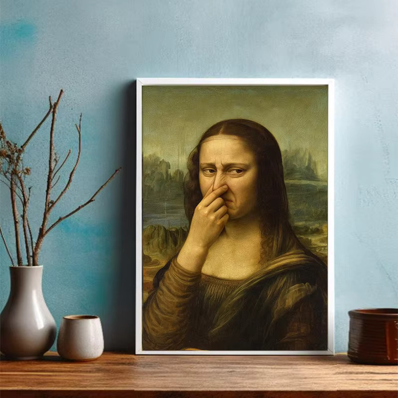 Lustiges Kunstposter Stinky Toilet als Leinwandgemälde in Mehrfarbig - Bild 2