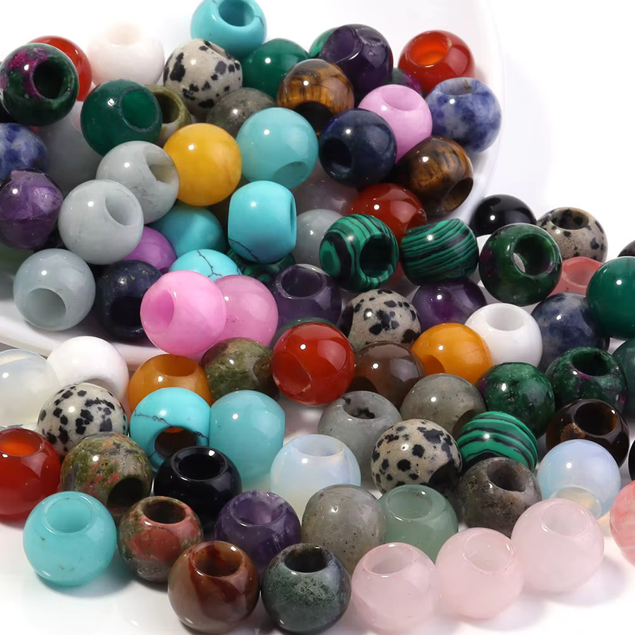 louleur Perlen Naturstein, 12mm, Bunt, Unisex - Bild 3
