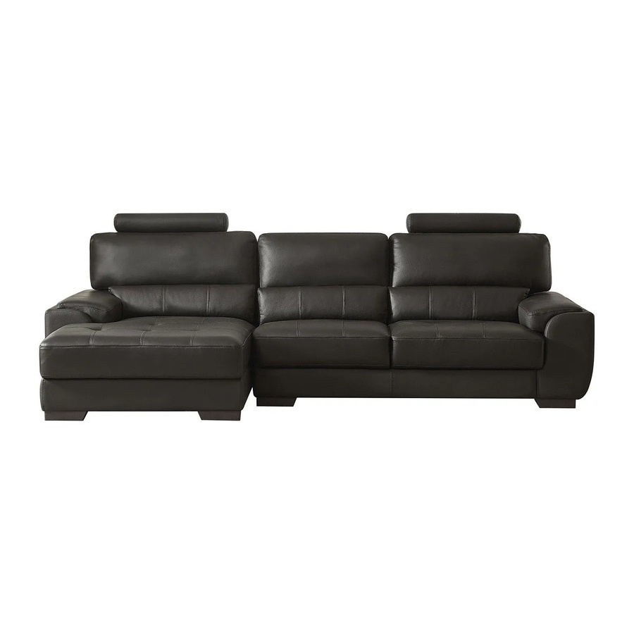 Vente-unique Sofa Metropolitan in Schwarz aus Rindsleder mit Breite: 275 cm - Bild 2