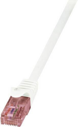 LogiLink CQ2101U RJ45 Netzwerkkabel CAT 6 U/UTP Patchkabel Weiß, Länge: 15,00 m - Bild 1
