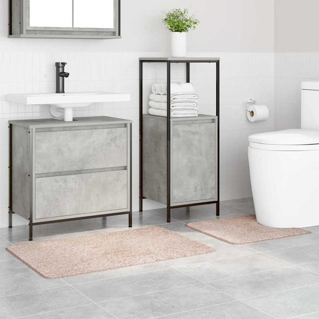 2er-Set rutschfeste Badematten von Yiwydaa in Beige, schnelltrocknend und modern - Bild 1