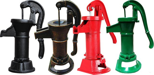Manuelle Hand-Wasserpumpe aus Eisen von ZJMZYM für Garten und Haus mit 8 Meter Saughöhe - Bild 1