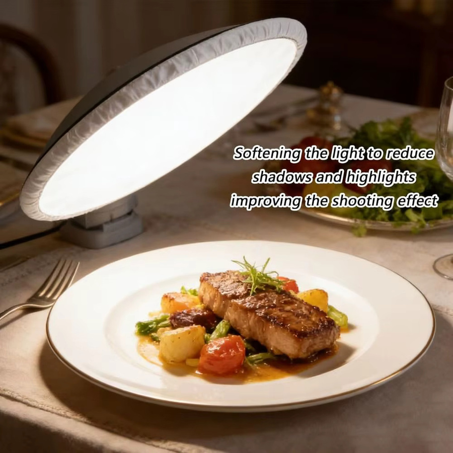 Weißer Lichtdiffusor-Bezug aus Nylon für Studio-Stroboskope und Reflektoren, Durchmesser: 42 cm und 52 cm - Bild 3