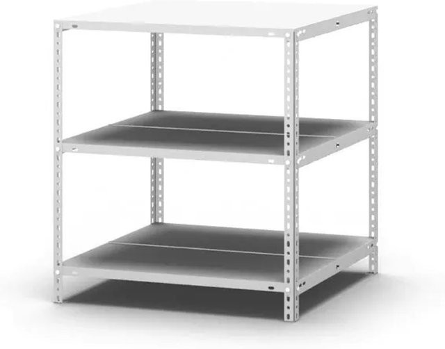 PROREGAL Aktenregal mit Schraubsystem, 3 Ebenen, Lichtgrau, H x B x T: 80 x 75 x 60 cm - Bild 1