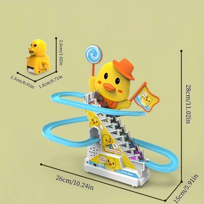 Yiran toy Enten-Treppensteiger Musikalisches Spielzeug mit Lichtern und Musik - Bild 1