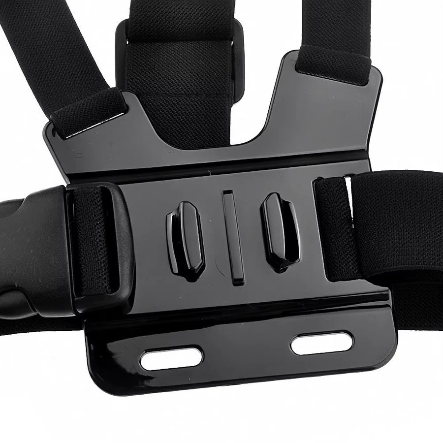 GoPro Brustgurt-Halterung mit verstellbarem J-Haken für Action-Kameras, Schwarz - Bild 3