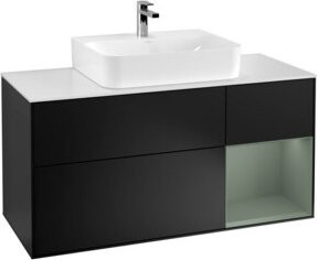 V&B Waschtischunterschrank Finion in Blau lackiert, Breite: 120 cm, Tiefe: 50,1 cm, Höhe: 50,1 cm - Bild 1