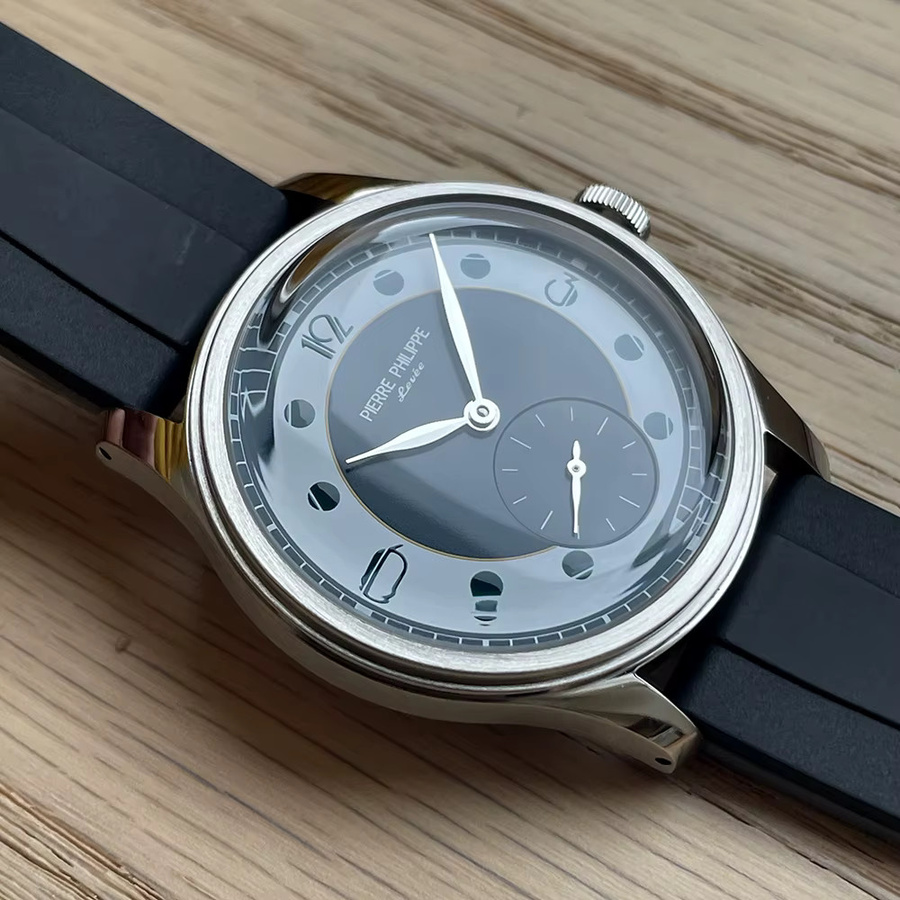 PIERRE PHILIPPE Armbanduhr, Handaufzug, Edelstahl, Blau, 38 mm, Herren - Bild 5