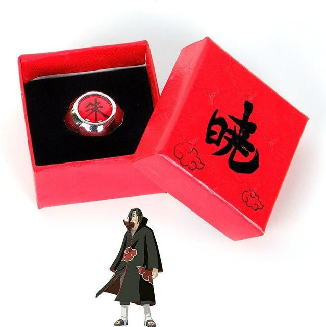 Ringe Anime Akatsuki, Messing, rot, Unisex - Bild 1
