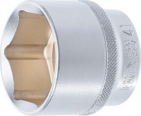 BGS Steckschlüssel-Einsatz Sechskant mit 1/2 Zoll Innenvierkant Antrieb und 41 mm Schlüsselweite in Silber - Bild 1