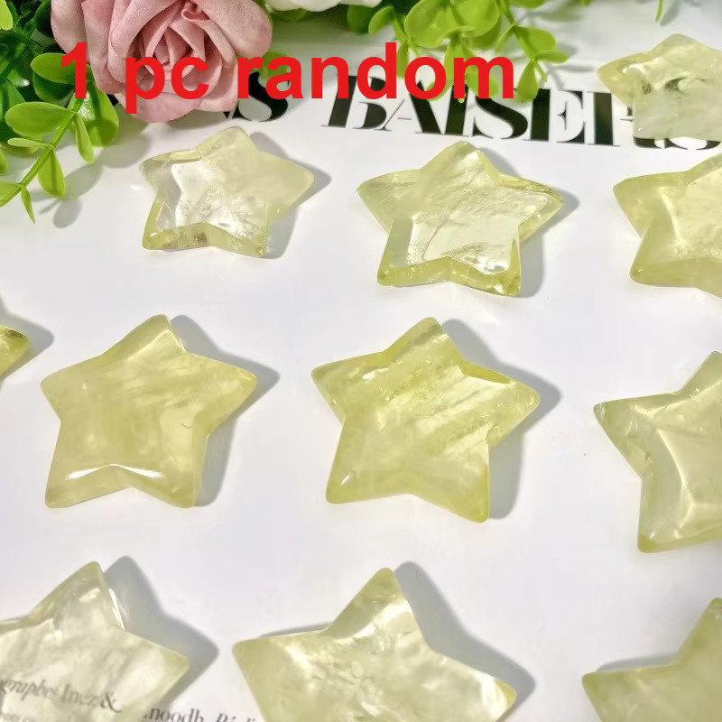 Citrin-Quarz-Kristallstern von CrystalHola in Gelb, polierter Stein für DIY-Schmuck - Bild 4