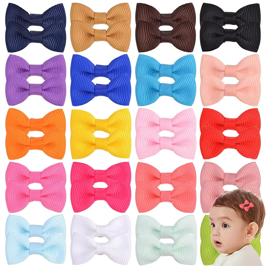 Baby Bows Mini Bowknot Haar Clips, 20 Stück, Bunt, Mädchen - Bild 2