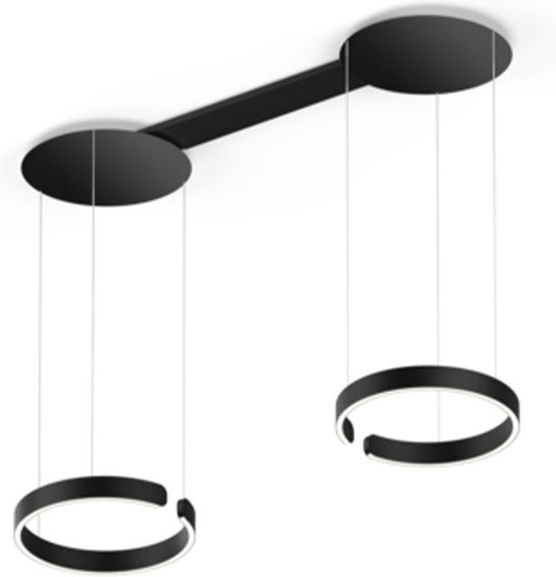 Occhio Mito sospeso due LED-Pendelleuchte in Schwarz matt mit Occhio air Modul und x-tra warm LED (2200K - 3500K) für die Tischbeleuchtung - Bild 1