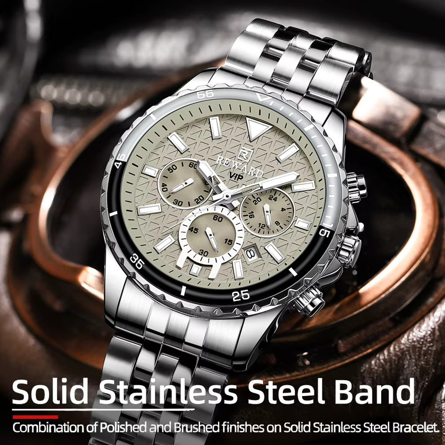 REWARD Chronograph, Edelstahl, Silber, Herren - Bild 3