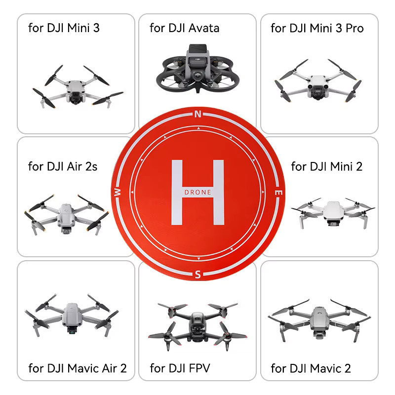 DJI Universal Faltbarer Landeplatz in Rot für Mini 3, 4 Pro, Air 3, AVATA 2 und Neo als Matte Quadcopter Landeplattform Zubehör - Bild 3