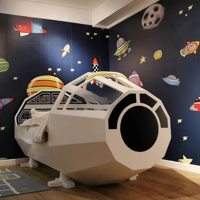 ZHIO Kinderbett im skandinavischen Design aus Bambus in Weiß - Bild 1