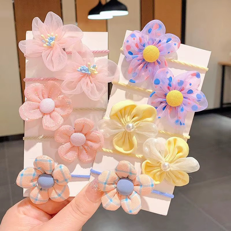 Haargummis Blume, Spitze, elastisch, Kinder - Bild 1